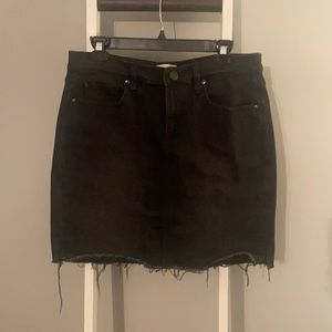 Black Denim Skirt